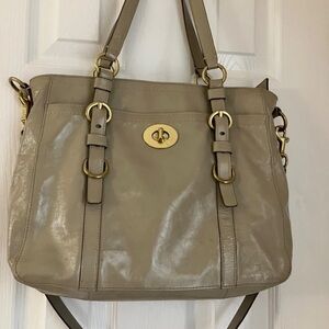 Coach Tan Leather Tote Bag